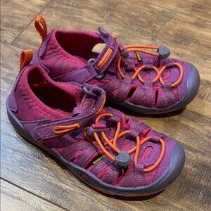 Keen pink, purple and orange washable summer sandals kids size 10